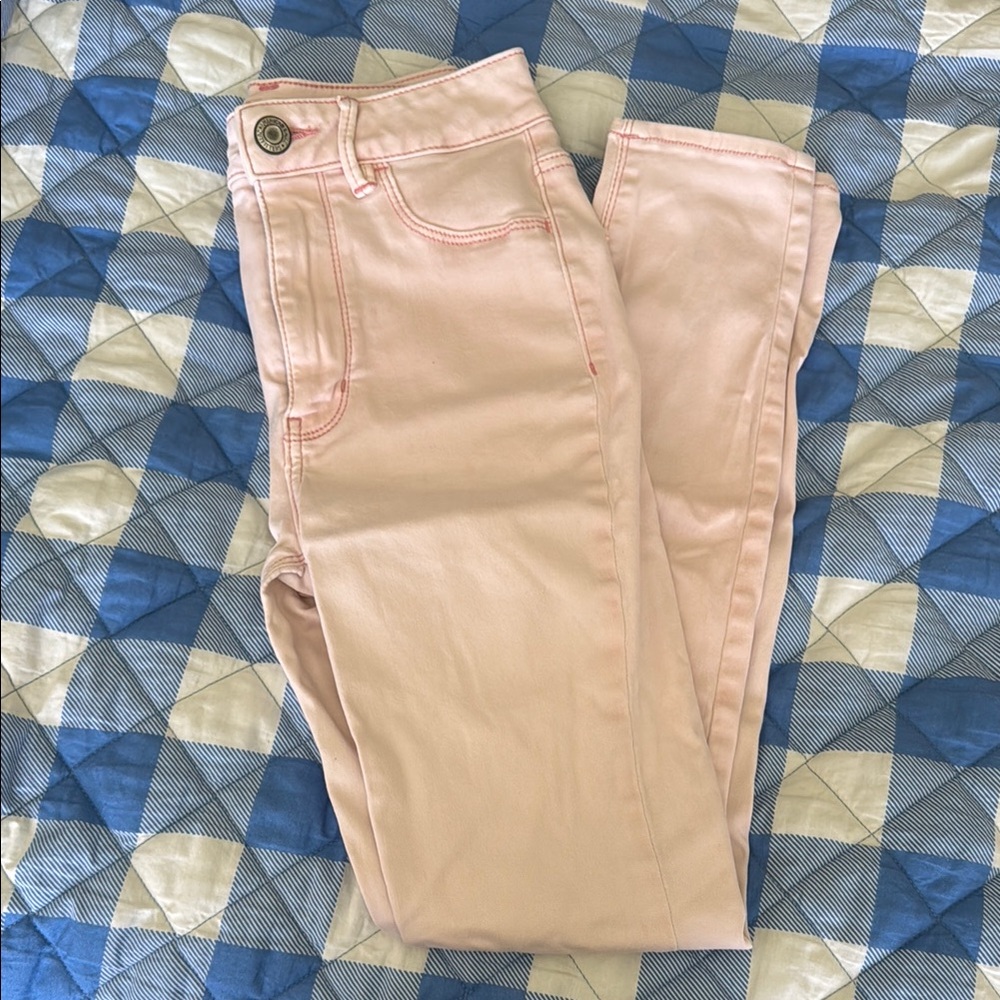 American Eagle Outfitters Light Pink Skinny Jeans